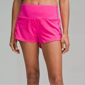 Lululemon Sonic Pink High-Rise Speed Up 2.5” Short Size 8
